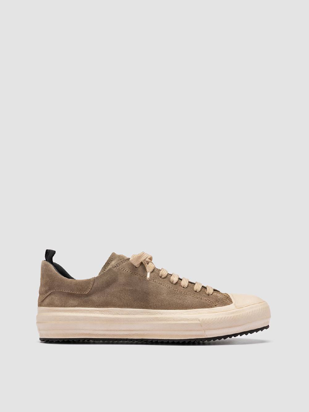 Officine Creative MES 009 Sneakers Basse in Pelle e Suede Tortora Offerta per la Festa della Mamma