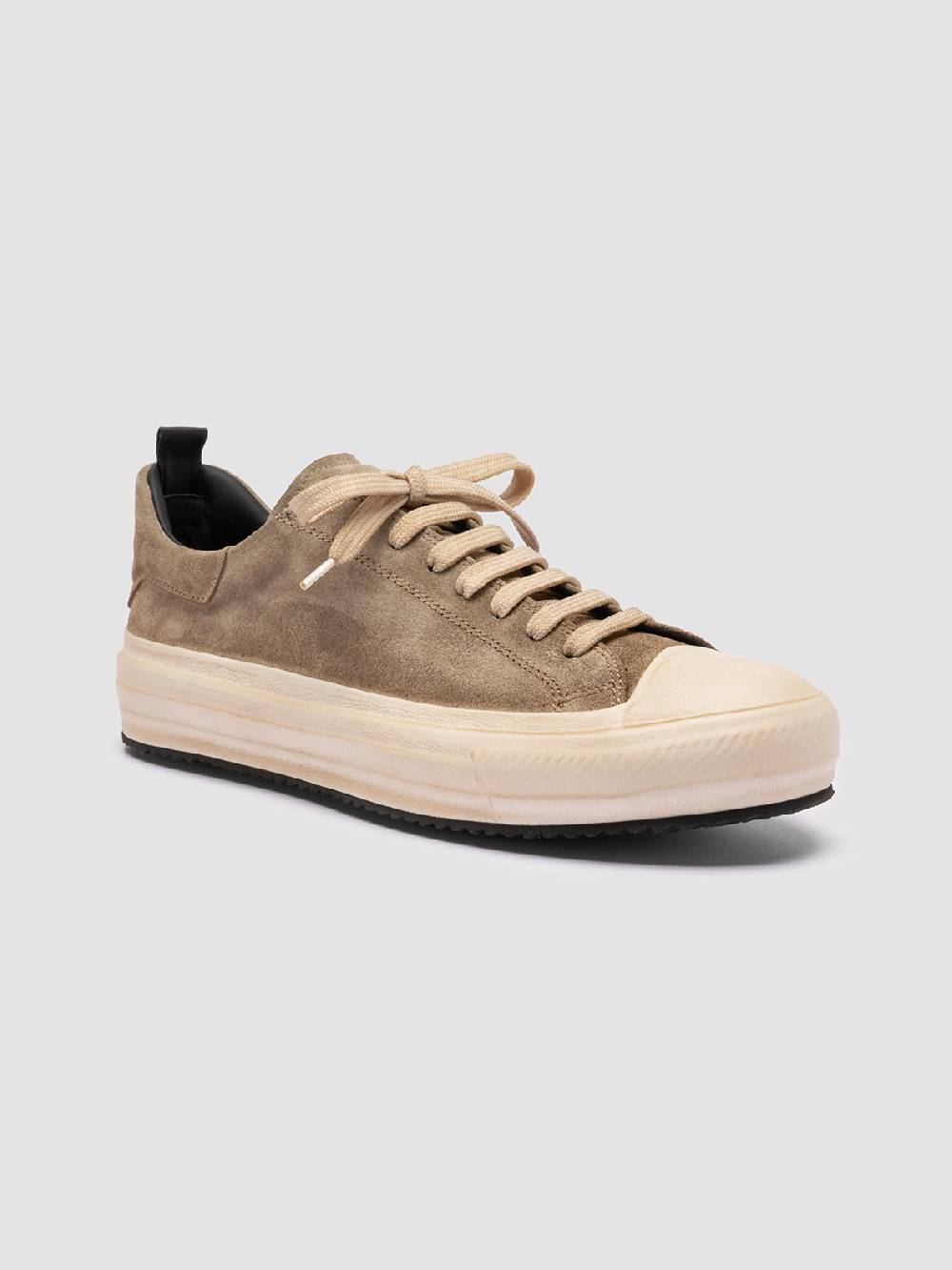 Officine Creative MES 009 Sneakers Basse in Pelle e Suede Tortora Offerta per la Festa della Mamma