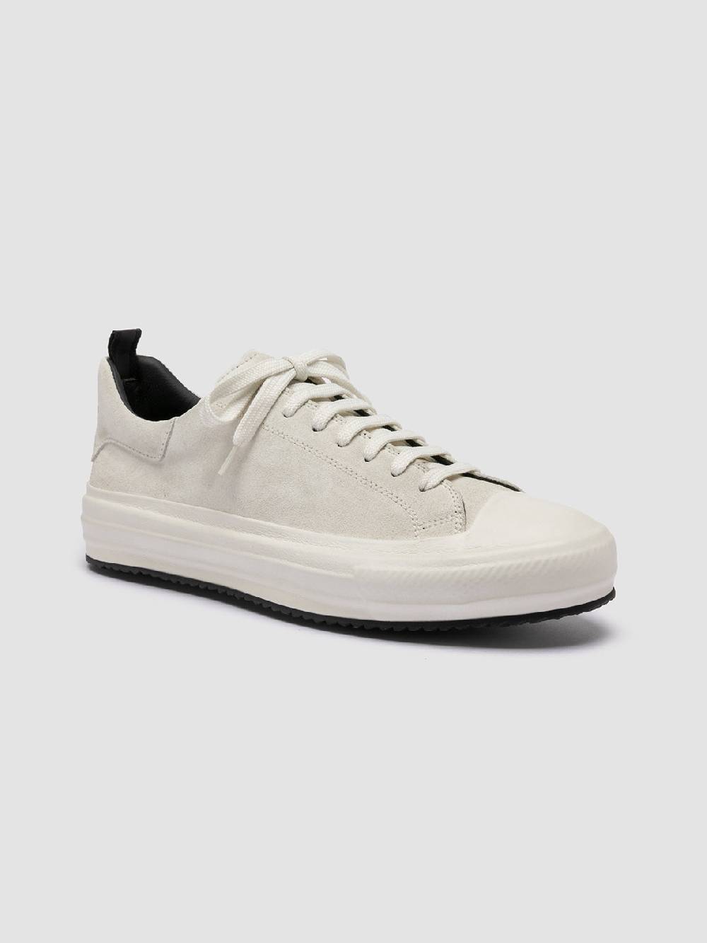 Officine Creative MES 009 Sneakers Basse in Pelle e Suede Bianca Offerta Giorno del Papà