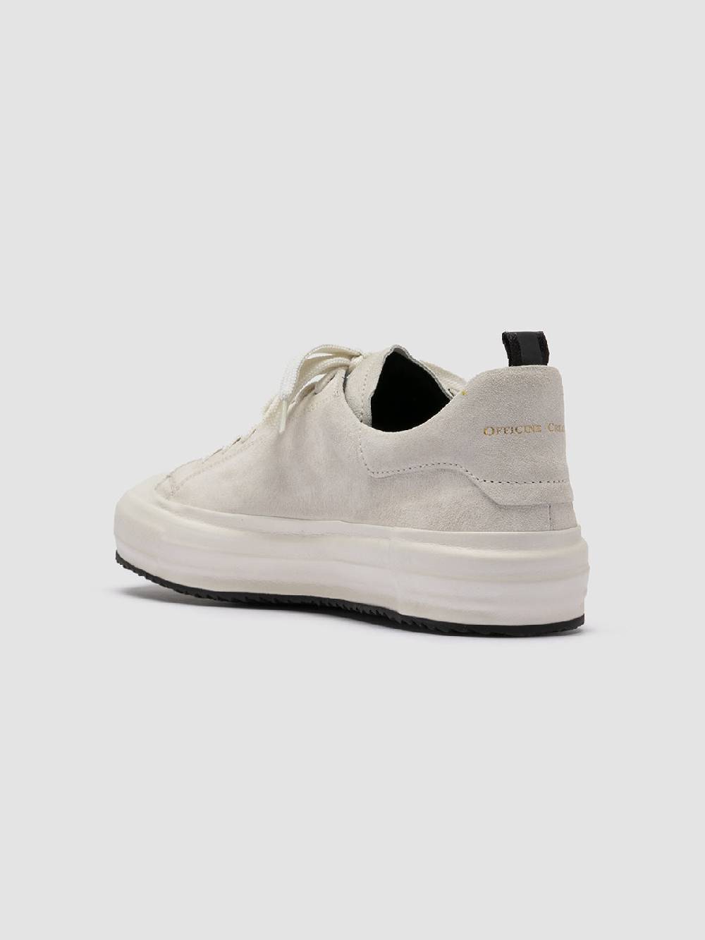 Officine Creative MES 009 Sneakers Basse in Pelle e Suede Bianca Offerta Giorno del Papà