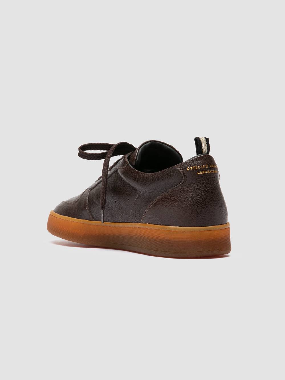 Officine Creative ASSET 001 Sneaker Basse in Pelle Marrone Offerte speciali