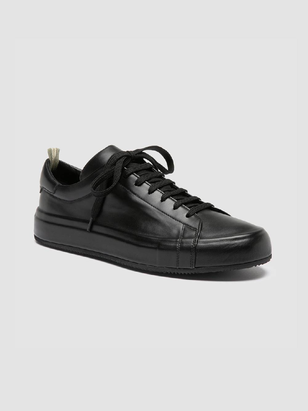 Officine Creative EASY 001 Sneakers Basse in Pelle Nera Sconti VIP