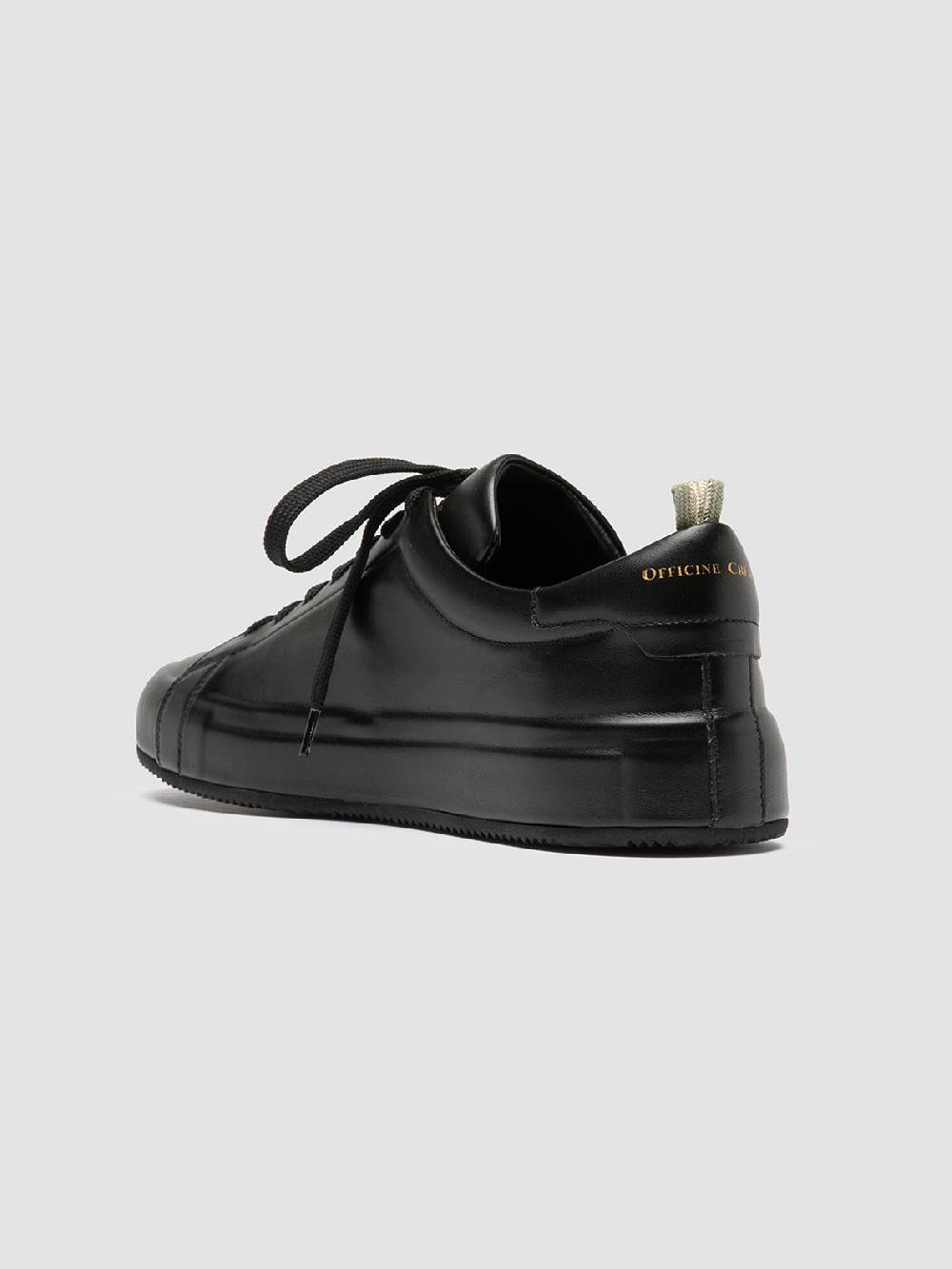 Officine Creative EASY 001 Sneakers Basse in Pelle Nera Sconti VIP
