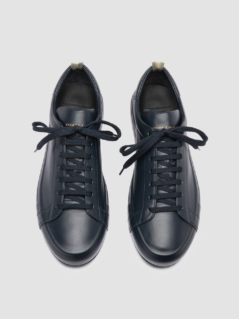 Officine Creative EASY 001 Sneakers Basse in Pelle Blu Prezzo basso