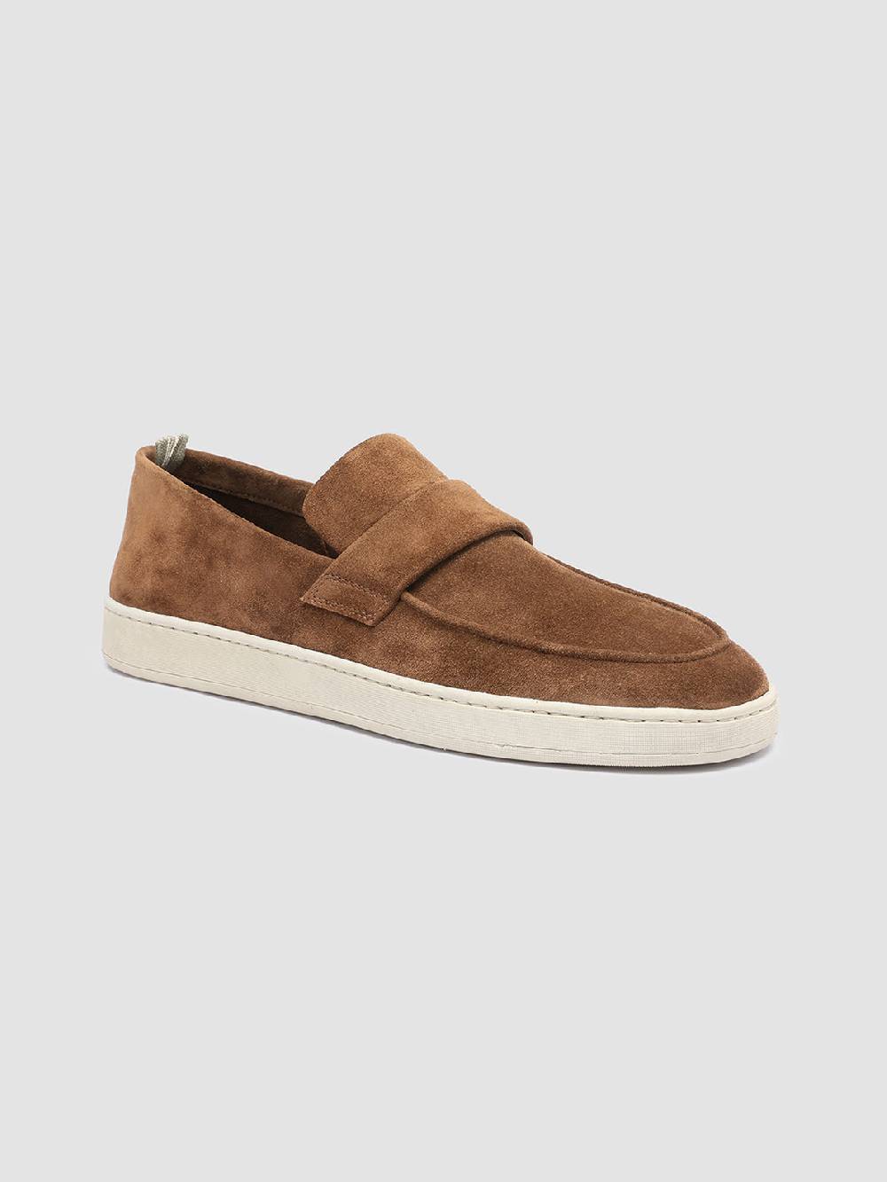 Officine Creative HERBIE 001 Mocassini Penny Loafer in Pelle Scamosciata Marrone Ritorno libero