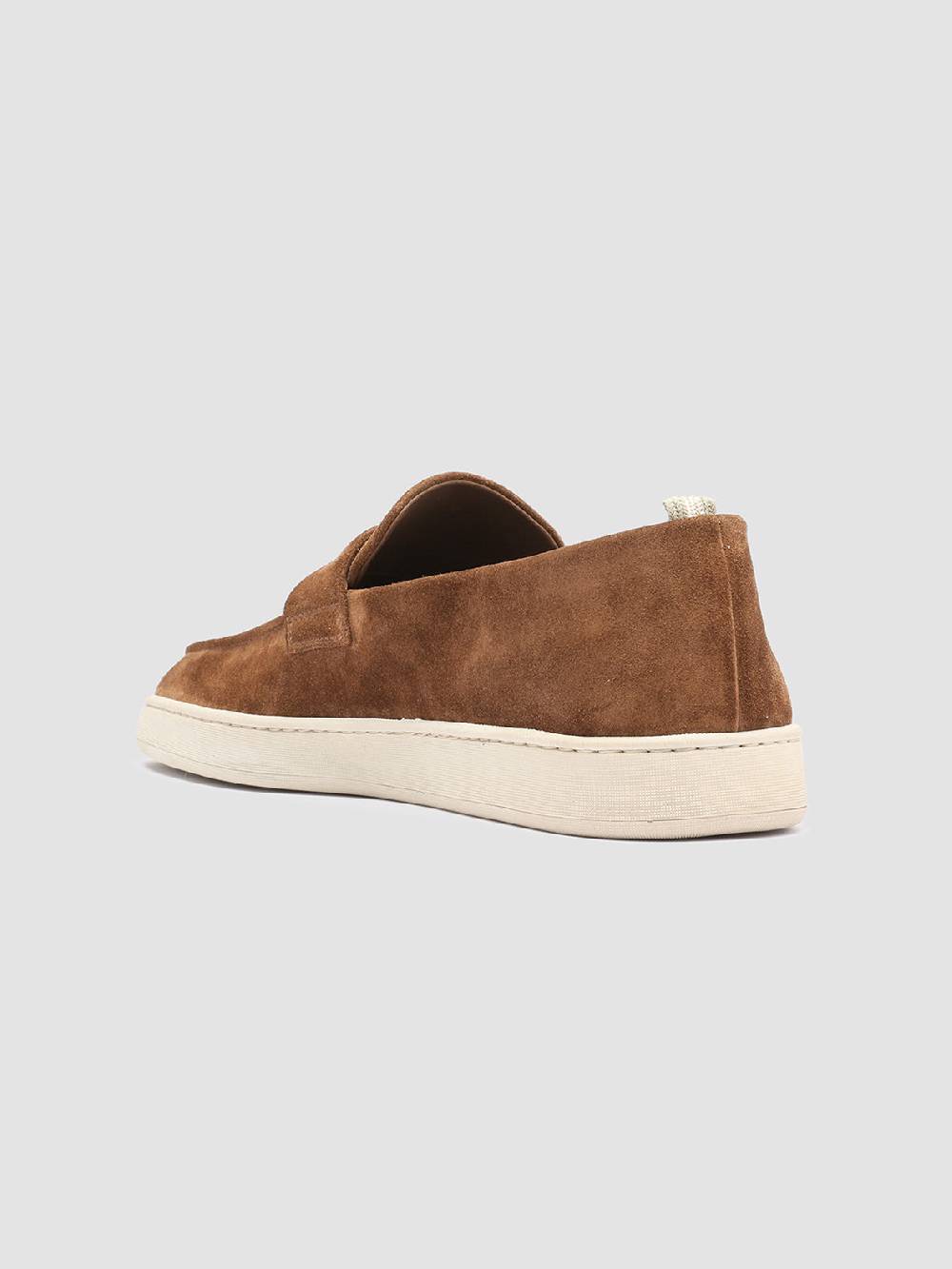 Officine Creative HERBIE 001 Mocassini Penny Loafer in Pelle Scamosciata Marrone Ritorno libero