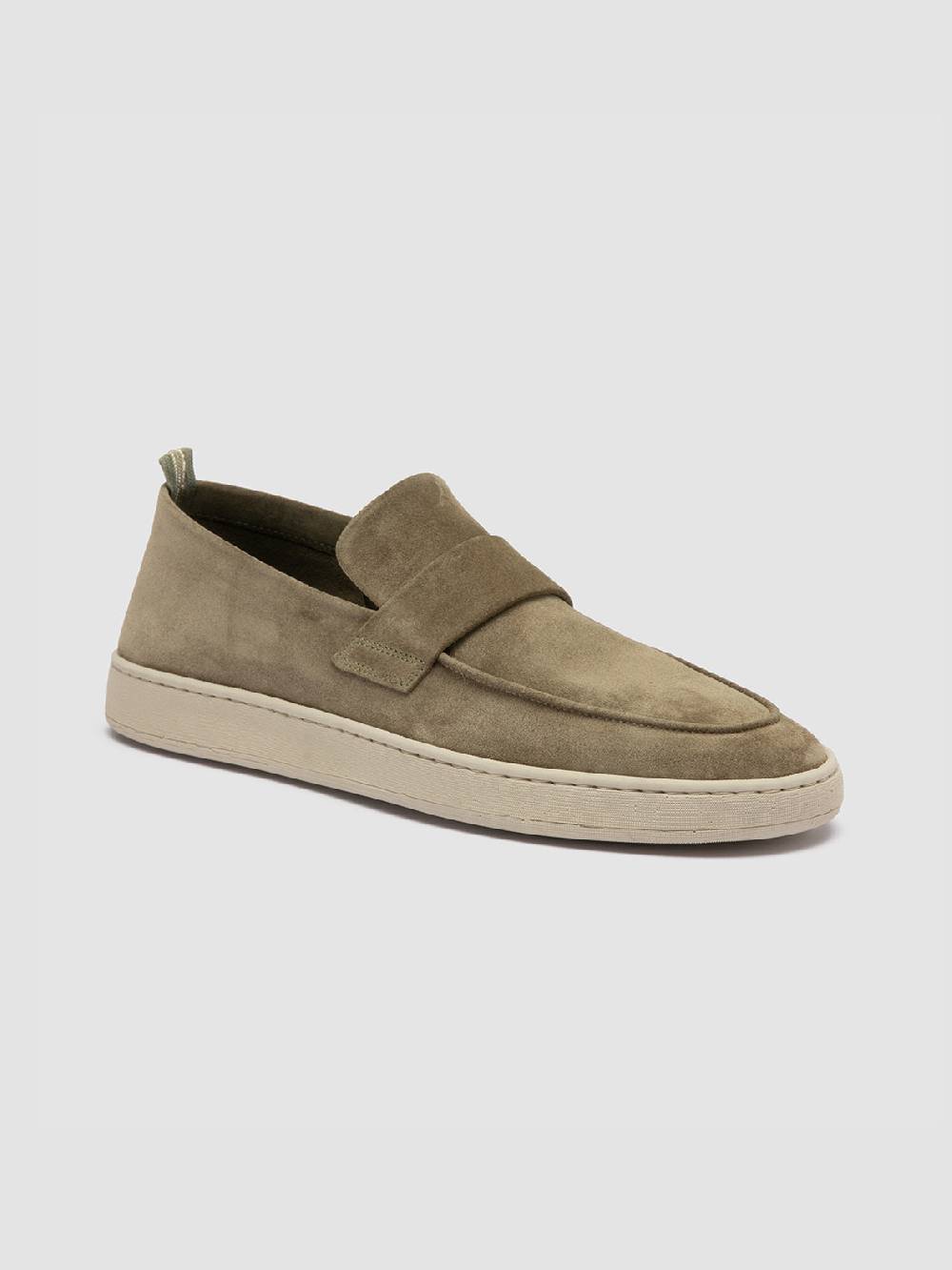 Officine Creative HERBIE 001 Mocassini Penny Loafer in Pelle Scamosciata Tortora Rilascio limitato