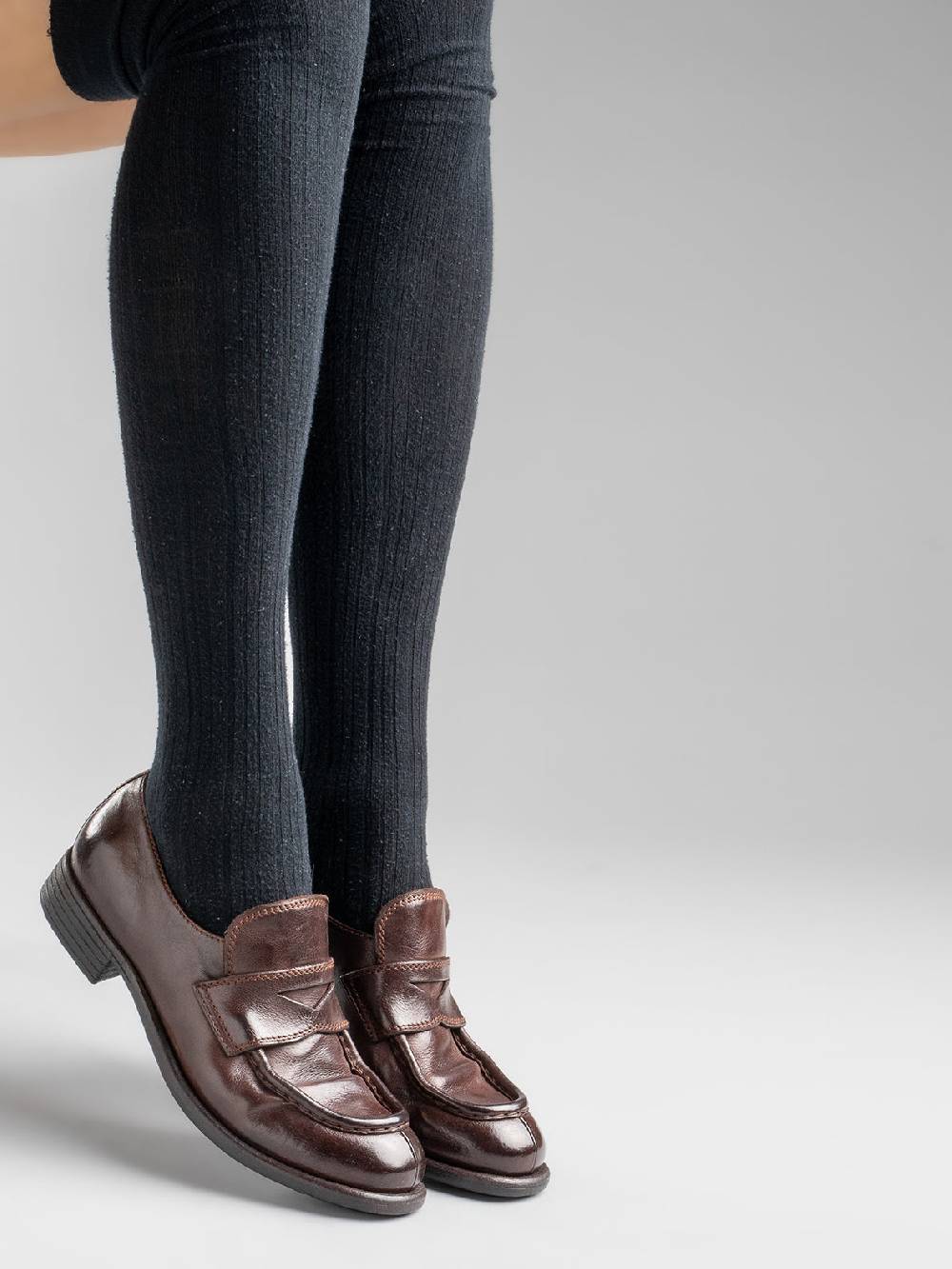 Officine Creative CALIXTE 020 Mocassini in Pelle Nera Promozione temporanea