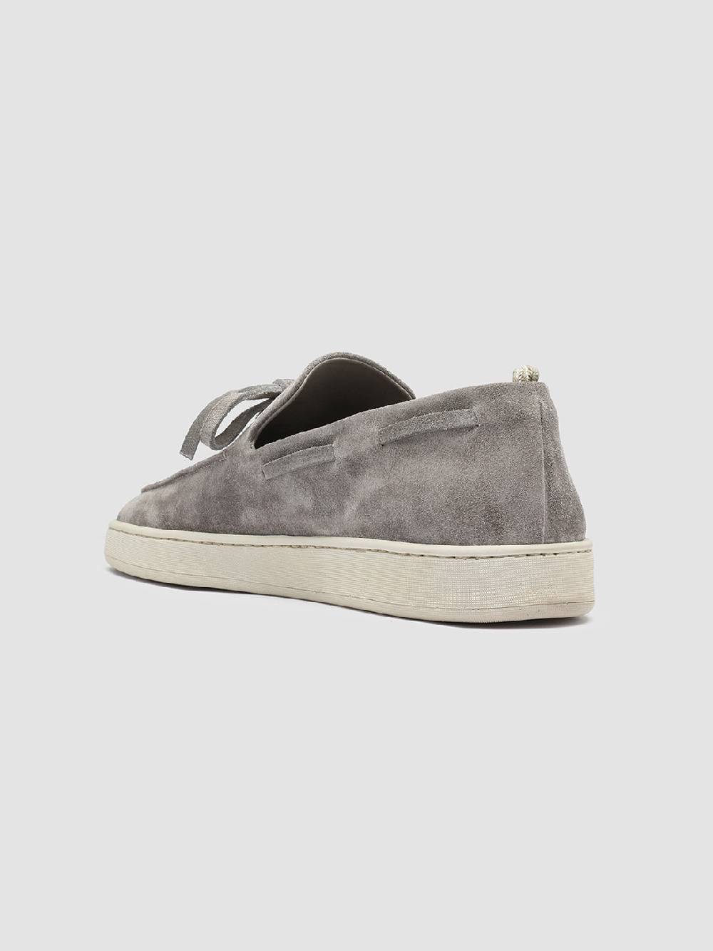 Officine Creative HERBIE 003 Mocassini da barca in Pelle Scamosciata Grigia Offerta speciale della fabbrica