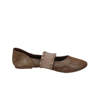﻿scarpe donna CAFè NOIR ballerine platino pelle scamosciata oro BC608 Offerte