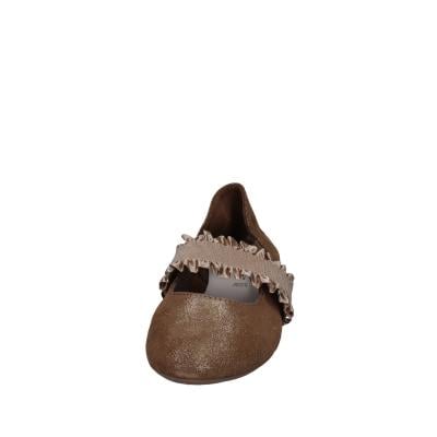 ﻿scarpe donna CAFè NOIR ballerine platino pelle scamosciata oro BC608 Offerte