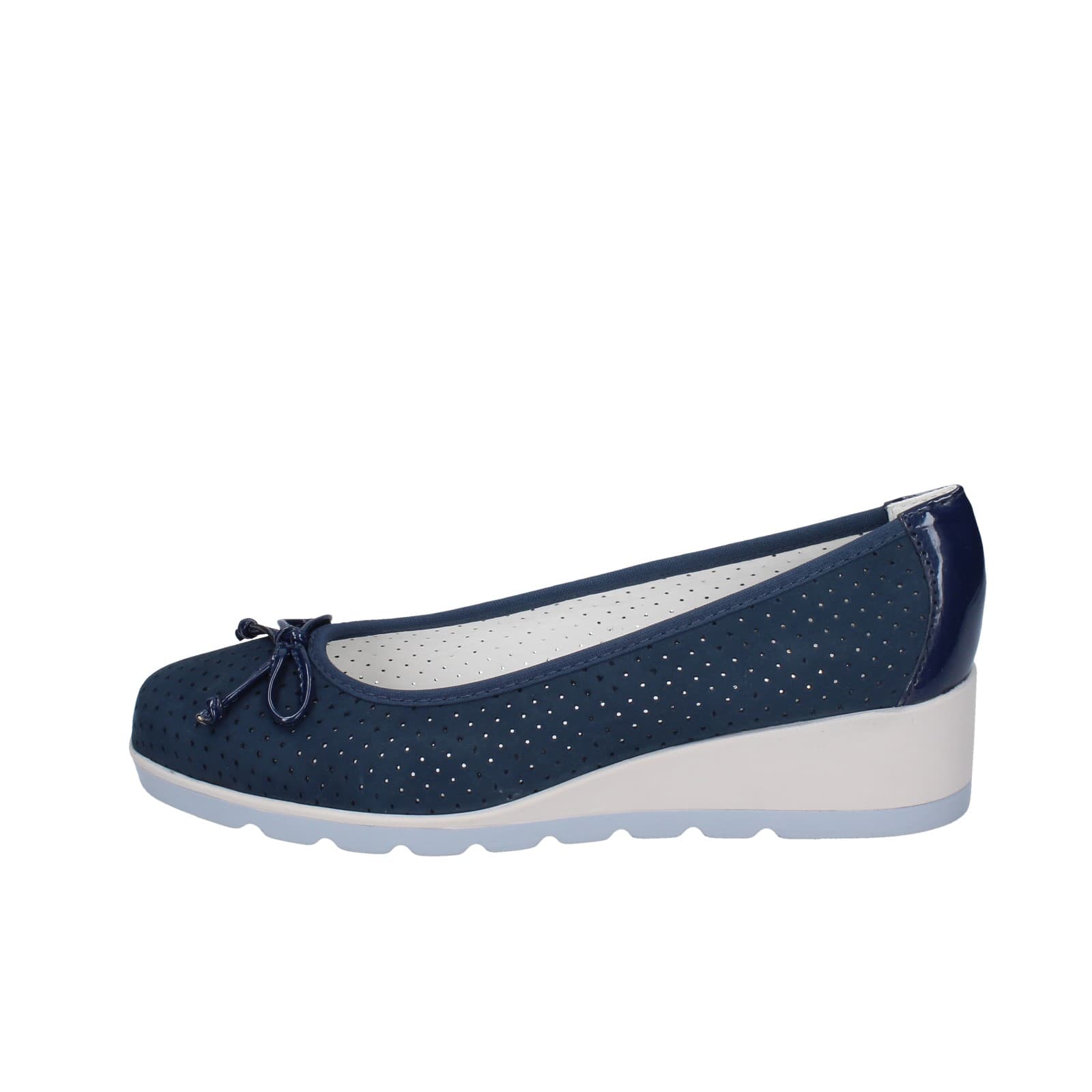 scarpe donna IO DONNA ballerine blu pelle scamosciata EZ42 Negozi Online