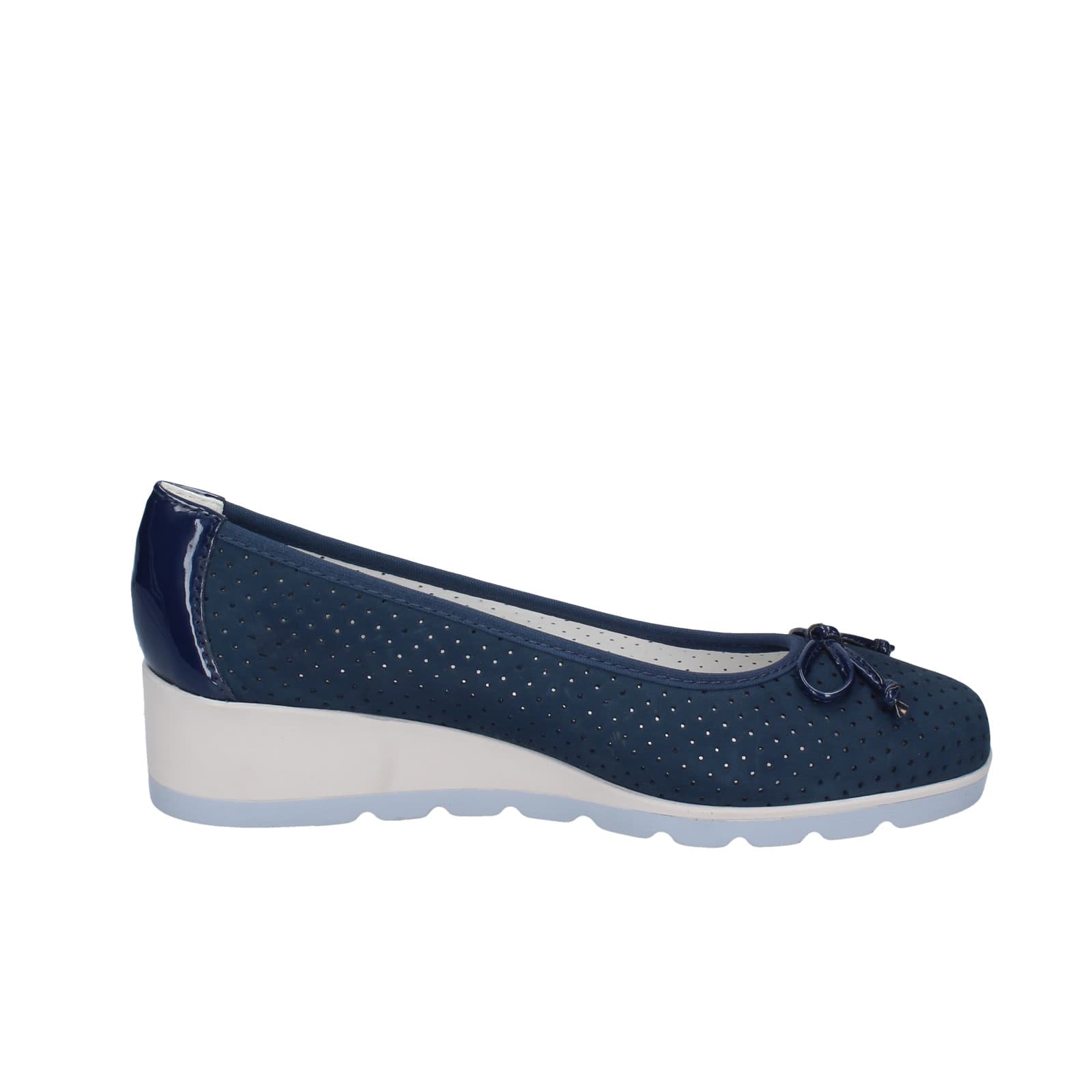scarpe donna IO DONNA ballerine blu pelle scamosciata EZ42 Negozi Online