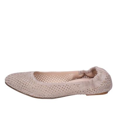 scarpe donna CAFè NOIR ballerine beige camoscio strass MEL501 BF513 In Saldo