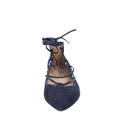 scarpe donna CAFè NOIR ballerine blu camoscio MED507 BF402 Nuova