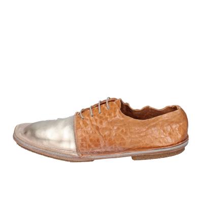 scarpe donna MOMA classiche marrone pelle oro 1AS439-RANA BC828 Italy