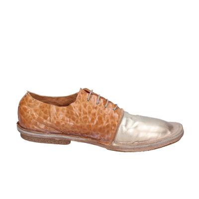 scarpe donna MOMA classiche marrone pelle oro 1AS439-RANA BC828 Italy