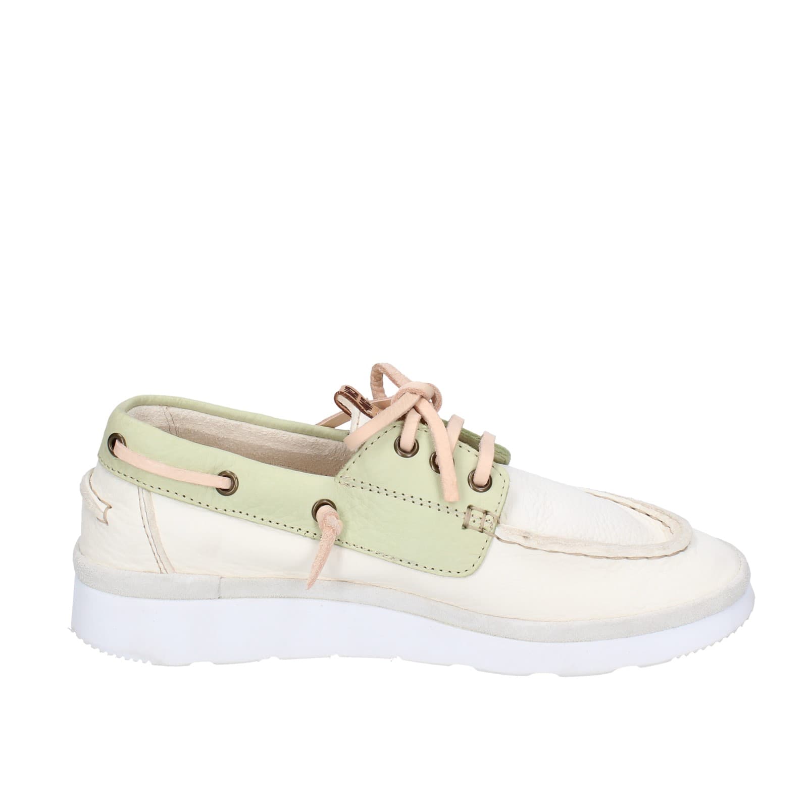 scarpe donna MOMA classiche bianco pelle verde 1AS407-YAC2 EZ870 Italia