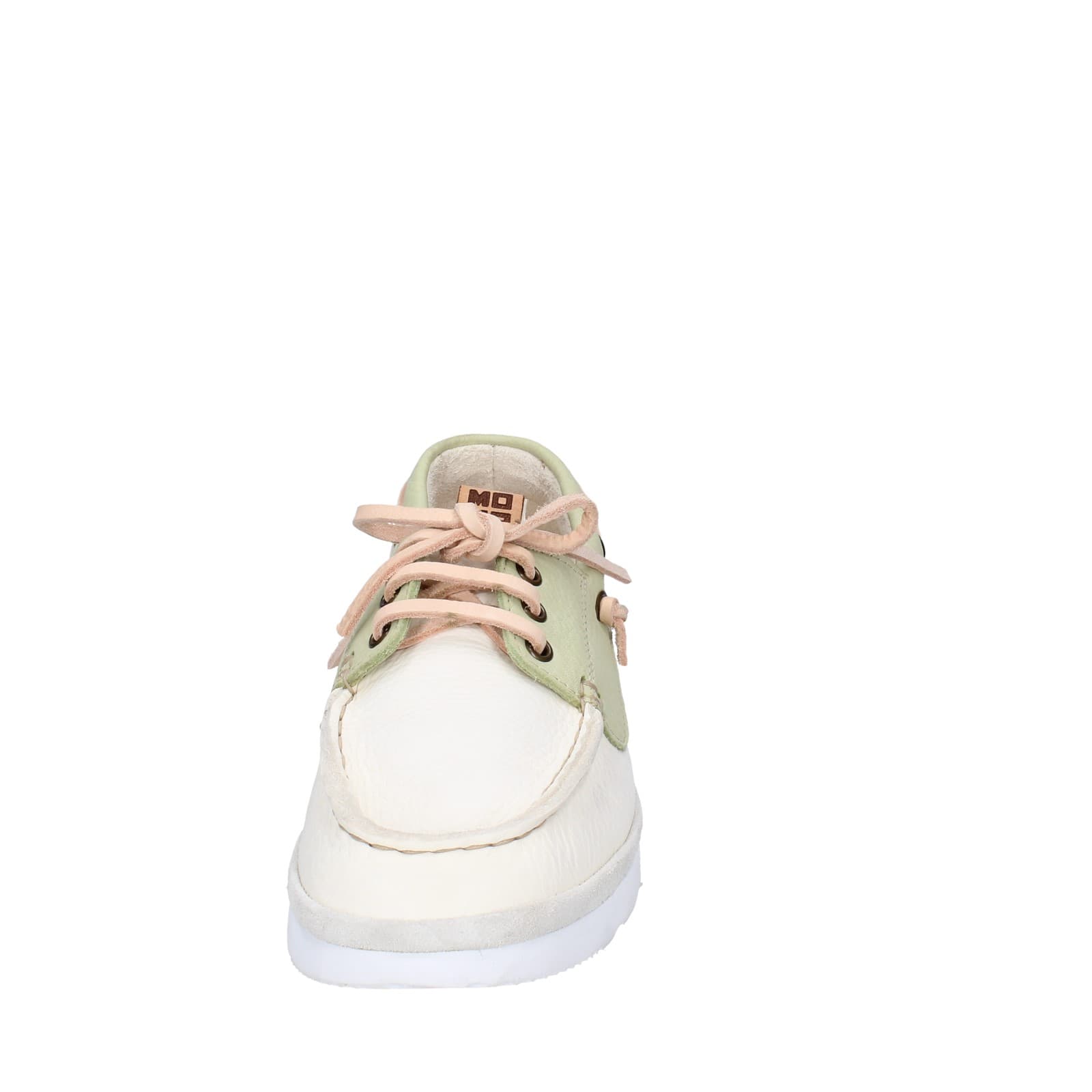 scarpe donna MOMA classiche bianco pelle verde 1AS407-YAC2 EZ870 Italia