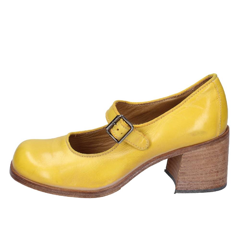 scarpe donna MOMA decollete giallo pelle 47403L VINTAGE EX446 Novità