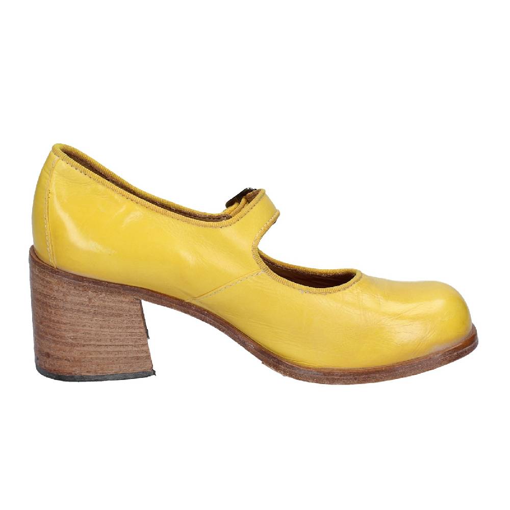 scarpe donna MOMA decollete giallo pelle 47403L VINTAGE EX446 Novità