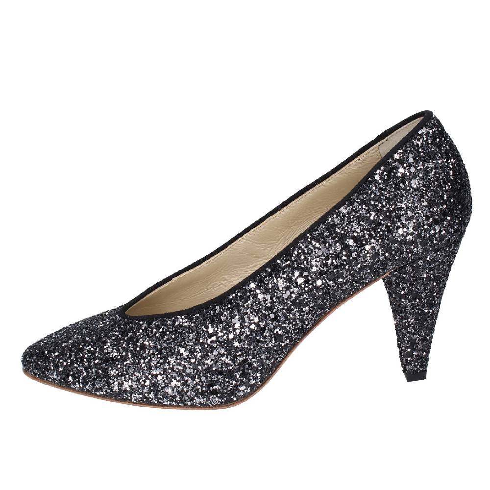 scarpe donna ANNIEL decollete nero glitter EX219 Presa