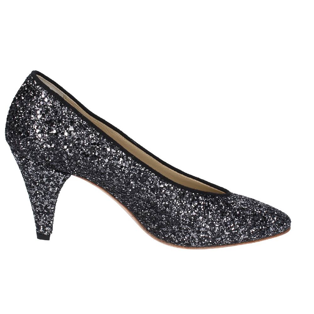 scarpe donna ANNIEL decollete nero glitter EX219 Presa