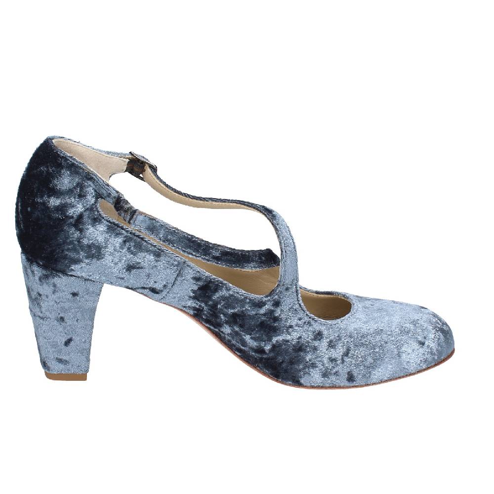 scarpe donna ANNIEL decollete grigio velluto EX257 Outlet