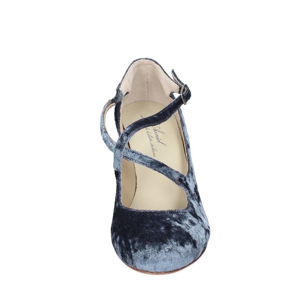 scarpe donna ANNIEL decollete grigio velluto EX257 Outlet