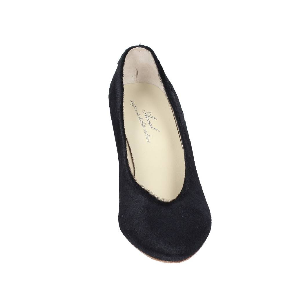 scarpe donna ANNIEL decollete nero cavallino EX252 In Vendita