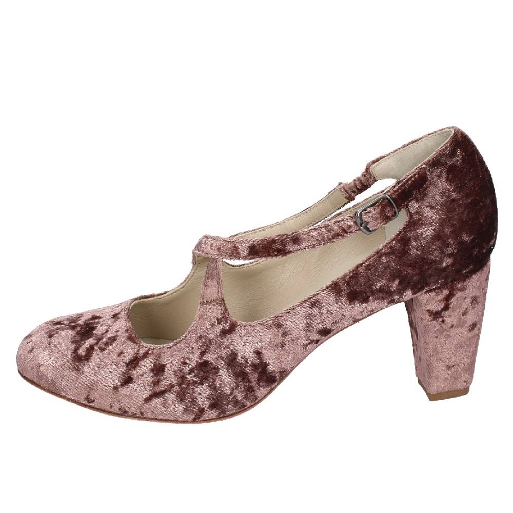 scarpe donna ANNIEL decollete marrone velluto EX279 Vendita Economica