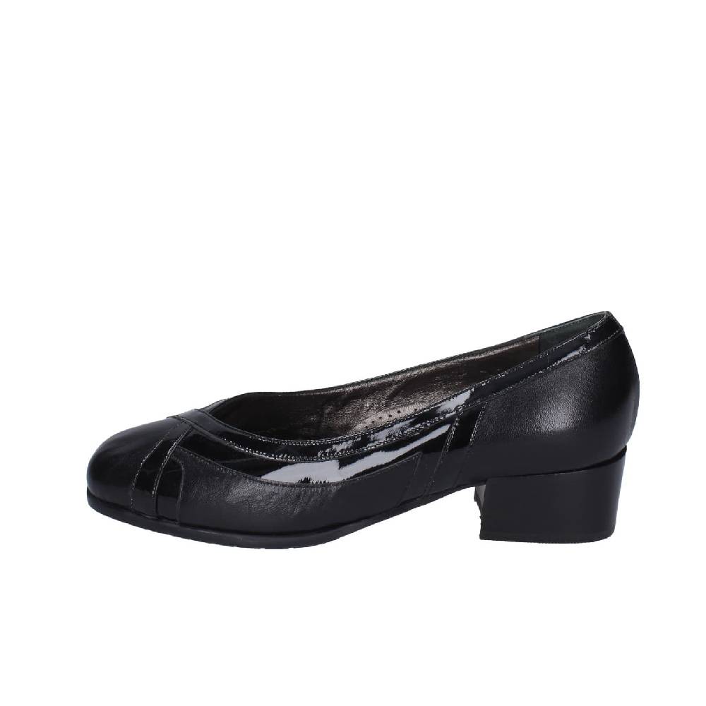 scarpe donna CONFORT decollete nero pelle vernice 1473 EZ334 Italy