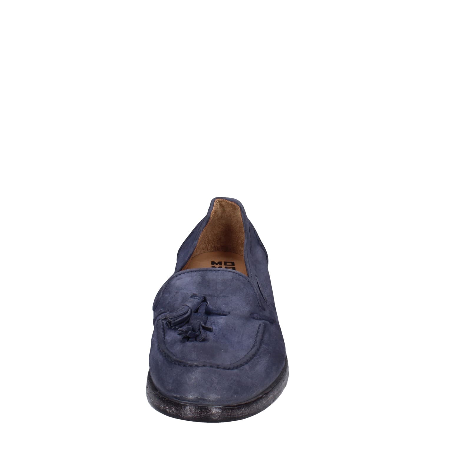 scarpe donna MOMA mocassini blu camoscio 1FS472-0W EZ878 Nuovo