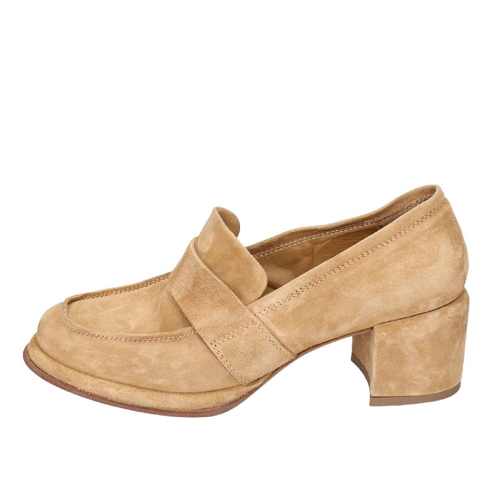 scarpe donna MOMA mocassini beige camoscio 44401E VINTAGE EX469 Fino Al -60%