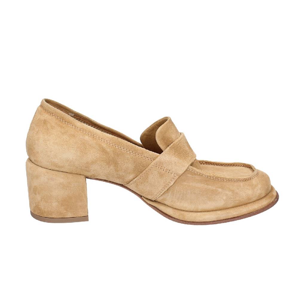 scarpe donna MOMA mocassini beige camoscio 44401E VINTAGE EX469 Fino Al -60%
