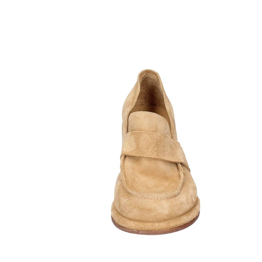 scarpe donna MOMA mocassini beige camoscio 44401E VINTAGE EX469 Fino Al -60%