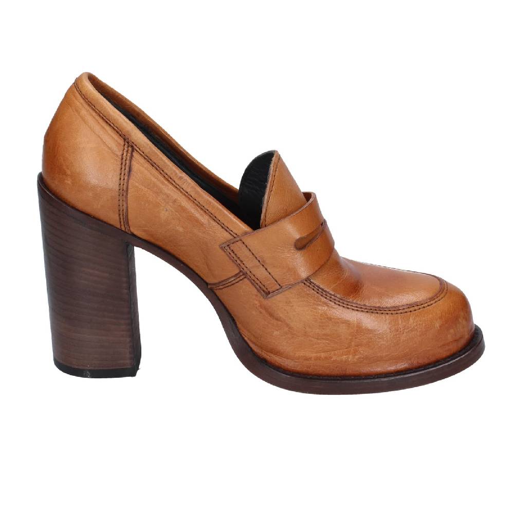 scarpe donna MOMA mocassini marrone pelle 85306E EY568 Shopping Online
