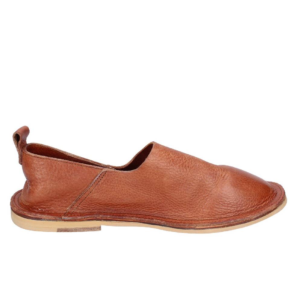 scarpe donna MOMA mocassini marrone pelle VINTAGE SLIP ON EX464 Affare Del Giorno