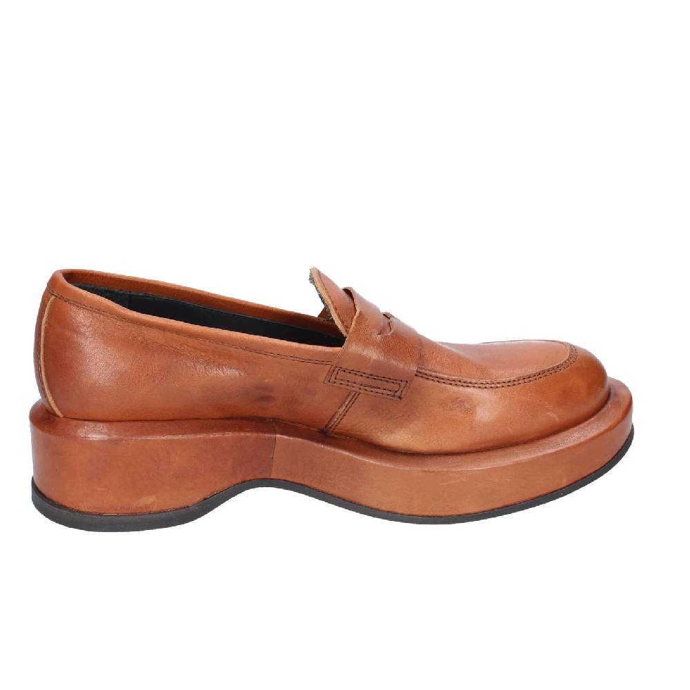scarpe donna MOMA mocassini marrone pelle 82301E EY562 Prezzo Ridotto