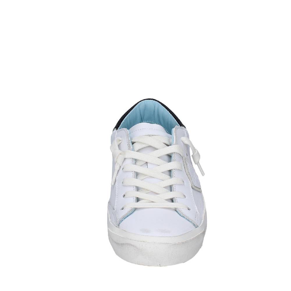 scarpe donna PHILIPPE MODEL sneakers bianco pelle nero VINTAGE EX355 Offerta