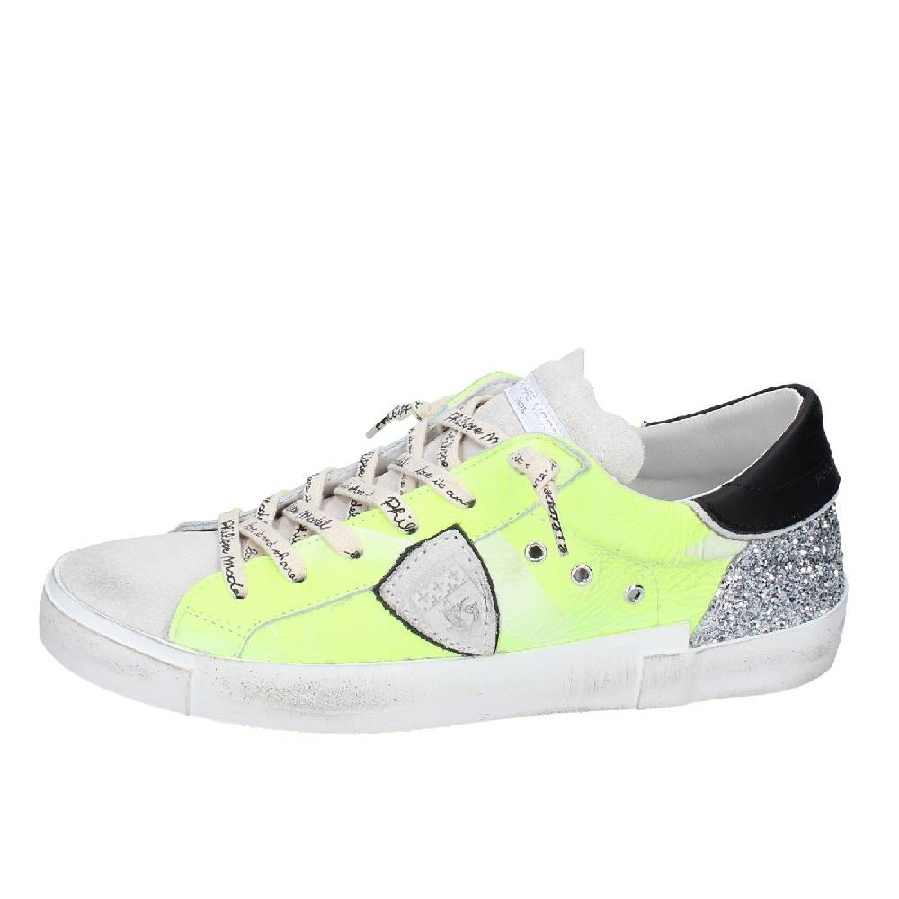 scarpe donna PHILIPPE MODEL sneakers giallo pelle camoscio VINTAGE EX365 Saldi