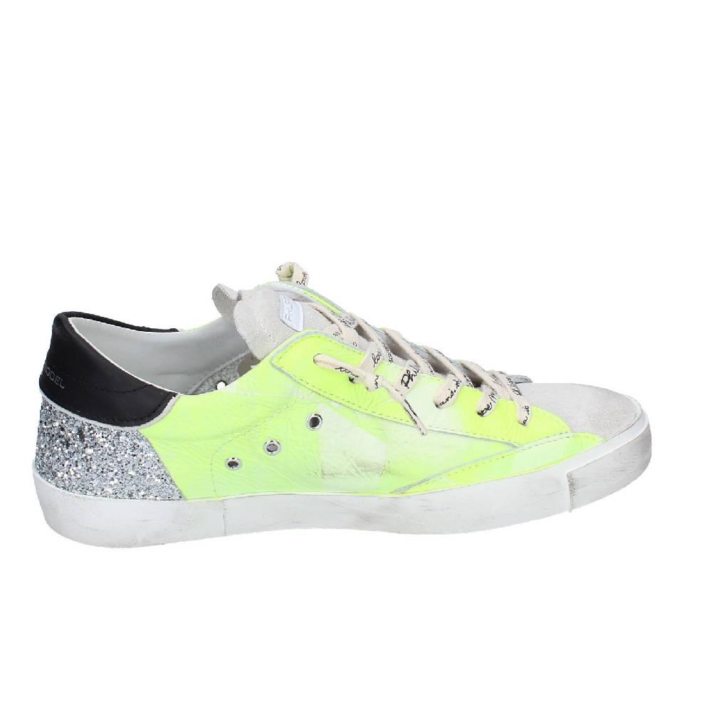 scarpe donna PHILIPPE MODEL sneakers giallo pelle camoscio VINTAGE EX365 Saldi