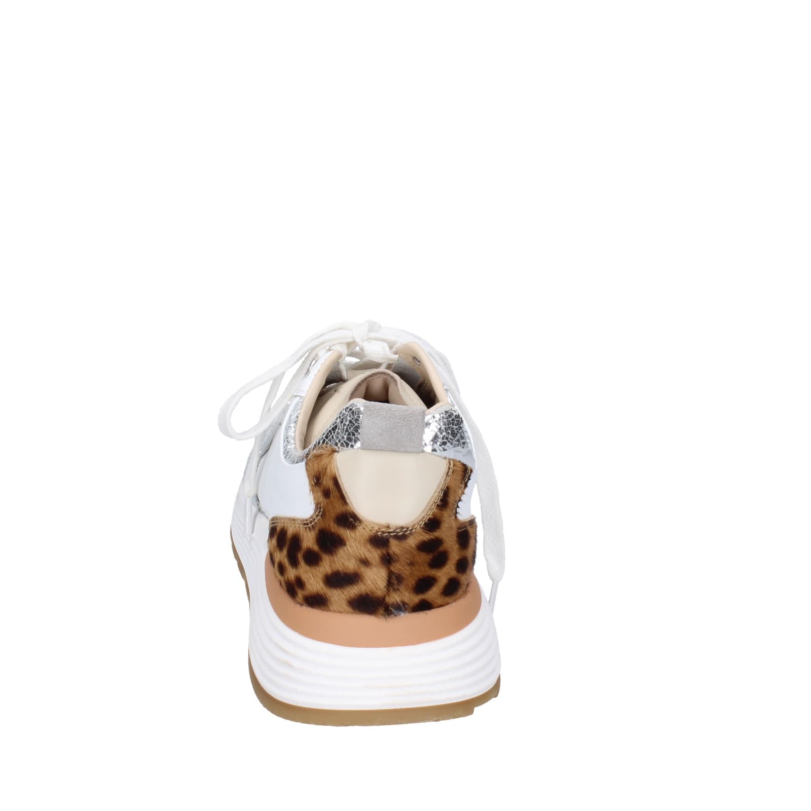 scarpe donna MOMA sneakers bianco pelle argento tessuto 3AS401-CR5 EZ858 Vendita Calda