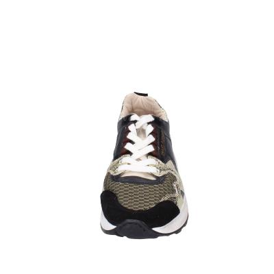 scarpe donna MOMA sneakers nero pelle oro tessuto 3AS401-CR17 BC801 Saldi Di Fabbrica