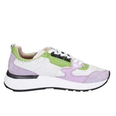 scarpe donna MOMA sneakers viola pelle bianco camoscio 3AS401-CR8 BC72 In Saldo