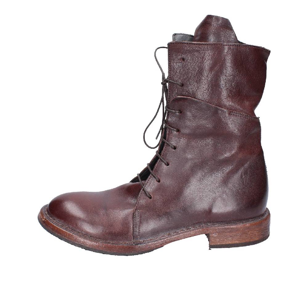 scarpe donna MOMA stivaletti marrone pelle 1CW195 VINTAGE EX492 Nuovo