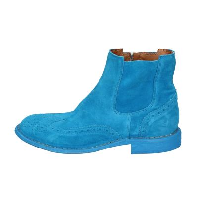 scarpe donna MOMA stivaletti celeste camoscio 1CS405-MAS BC826 Spedizione Gratuita