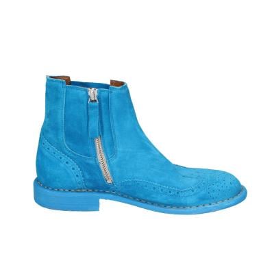 scarpe donna MOMA stivaletti celeste camoscio 1CS405-MAS BC769 Pezzi Unici