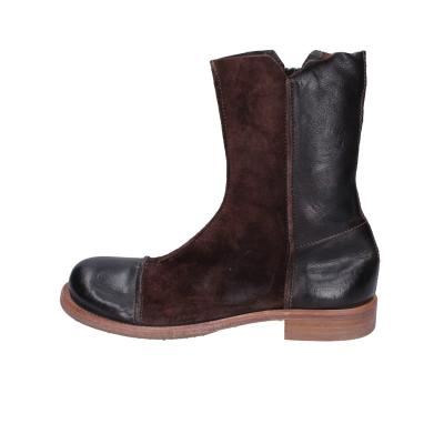 scarpe donna MOMA stivaletti marrone camoscio pelle 1CS431-QE BC768 Soddisfazione Garantita