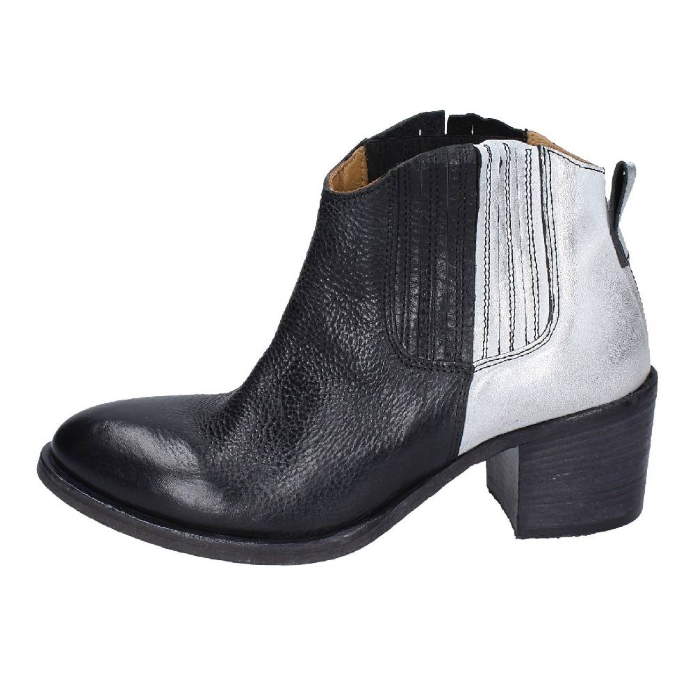 scarpe donna MOMA stivaletti nero pelle grigio 33403B VINTAGE EX393 Soddisfazione Garantita
